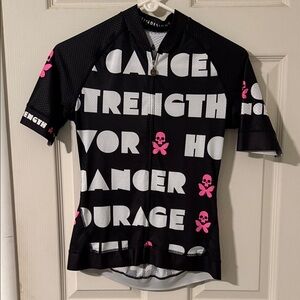 Black Jersey with Pink Skull Accents